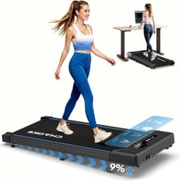 CHAOKE Walking Pad Treadmill for Home, 6.2MPH Under Desk Walking Pad with 9% Incline for Office Small Spaces, 2.75HP Quiet Running Machines, Remote Control, 330LBS Capacity, 12 HIIT Programs