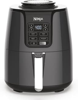 Ninja AF101 Air Fryer, 4 Qt Capacity, 4-in-1 Crisp, Roast, Reheat, Dehydrate, Dishwasher Safe Parts, 105°F-400°F, 1550 Watt, Grey