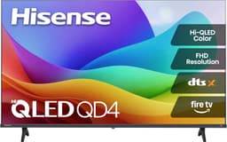 Hisense 40-Inch Class QD4 Series Hi-QLED FHD Smart Fire TV (40QD4QF) - Quantum Dot Color, DTS Virtual: X, Alexa Built in, Slim Bezel Design