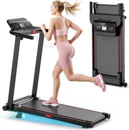 Treadmills for Home, Walking Pad with Incline, Caminadoras para Hacer Ejercicio, 0.6-6.2 MPH Portable Foldable Under Desk Caminadora, Eléctrica Casa Tredmill, Folding Compact Running Machine by Vyrqenoxi