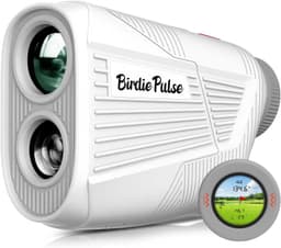 1300Y Golf Rangefinder with Slope & Magnet,White/Black Range Finder Golf by BIRDIEPULSE