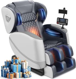 FURNIMAT Massage Chair Full Body Zero Gravity Recliner, 2026 Leather Gray