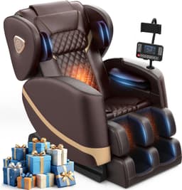 FURNIMAT Massage Chair Full Body Zero Gravity Recliner, 2026 Classic Brown