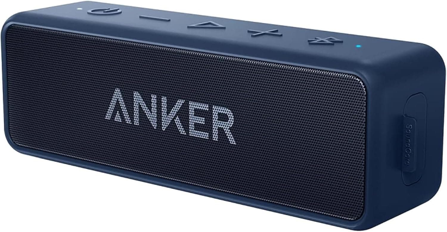 Anker soundcore 2 Portable Bluetooth Speaker, Stereo Sound, IPX7