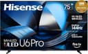 Hisense 75" U6 Pro Series Mini‑LED ULED 4K UHD HDR Gaming AI Smart Fire TV (75U6SF Pro, 2026 New) – Hi-QLED, Native 144Hz, Motion Rate 480, Dolby Vision IQ · Atmos, HDR10+, Glare-Free, Alexa+