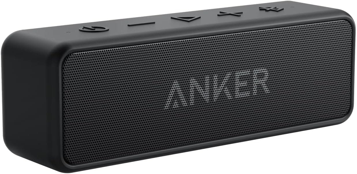 Anker soundcore 2 Portable Bluetooth Speaker, Stereo Sound, IPX7