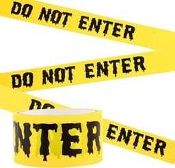 1.9inch x 82Feet Halloween Decorations Caution Tape Roll Halloween Caution Tape Halloween Tape Scary Warning Tape for Halloween Party Decorations Indoor Outdoor by HYXITVCG