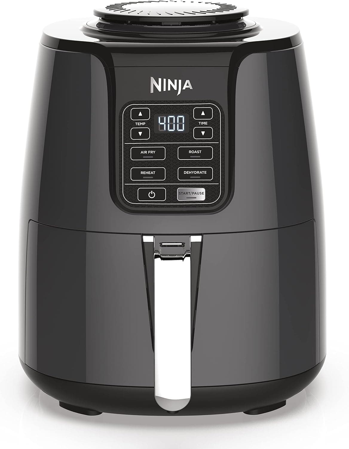 Ninja AF101 Air Fryer, 4 Qt Capacity, 4-in-1 Crisp, Roast, Reheat, Dehydrate, Dishwasher Safe Parts, 105°F-400°F, 1550 Watt, Grey