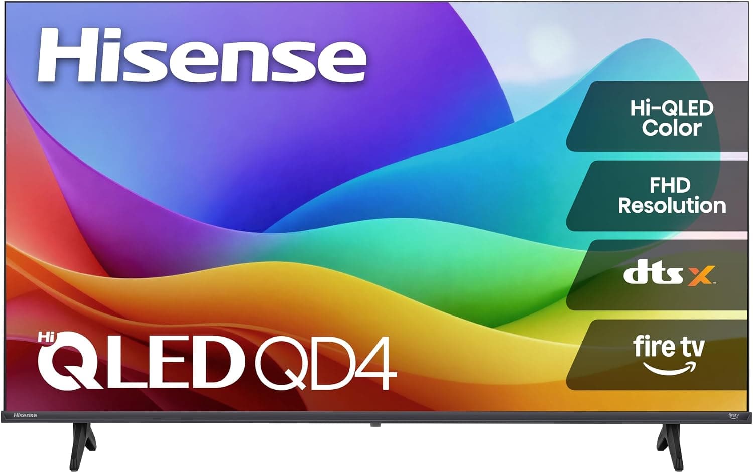 Hisense 40-Inch Class QD4 Series Hi-QLED FHD Smart Fire TV (40QD4QF) - Quantum Dot Color, DTS Virtual: X, Alexa Built in, Slim Bezel Design