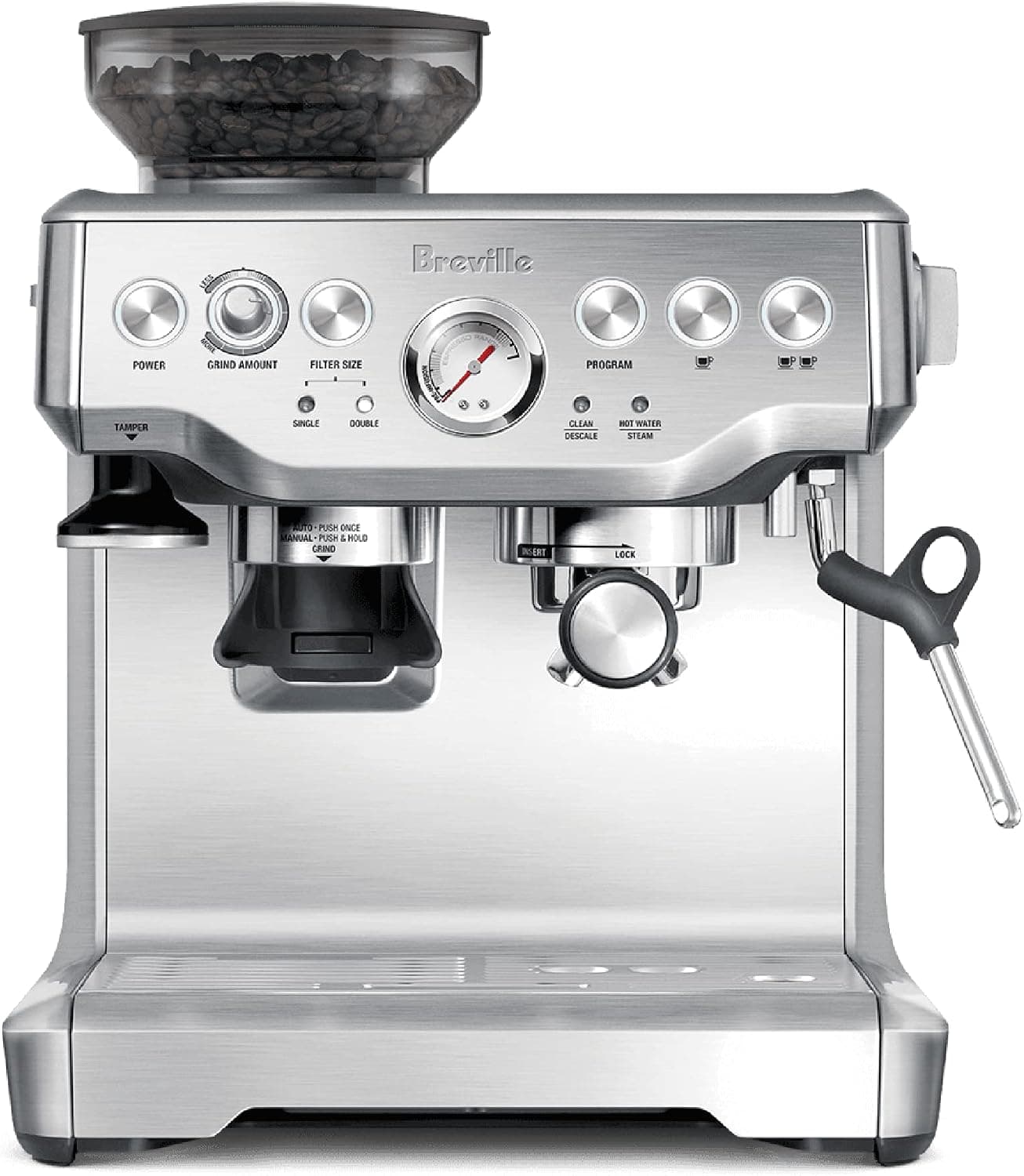 Breville BES870XL Barista Express Espresso Machine, Brushed Stainless Steel
