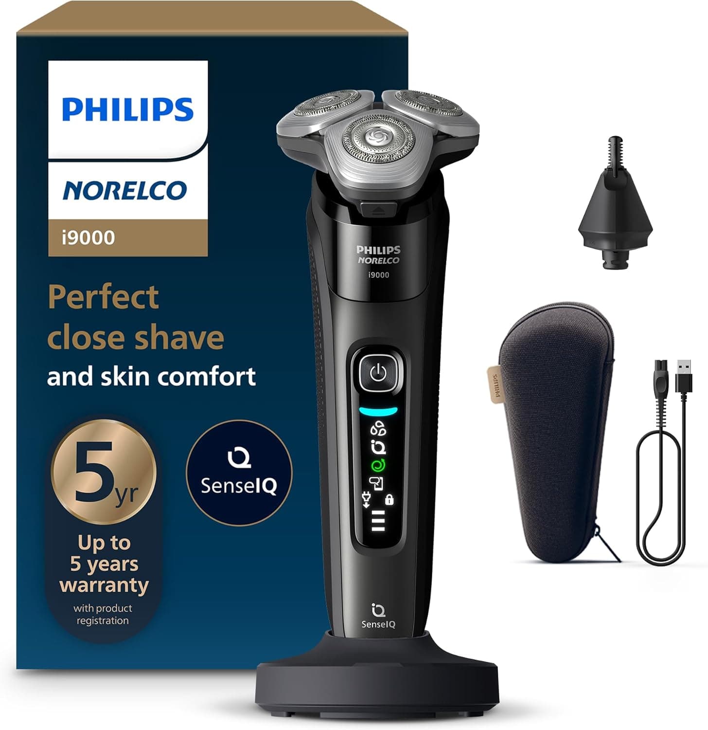 Philips Norelco i9000 Electric Shaver, Ink Black