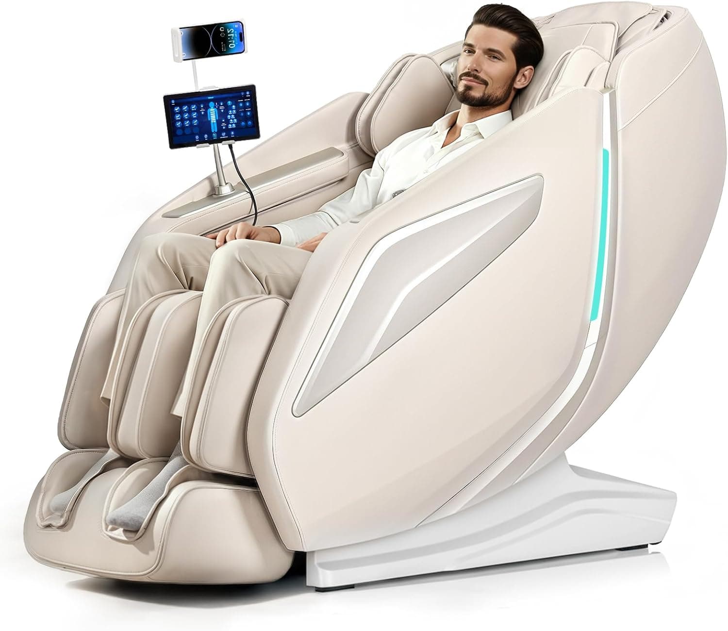 4D Massage Chair Full Body Zero Gravity Recliner,55“ SL-Track Massage Chair