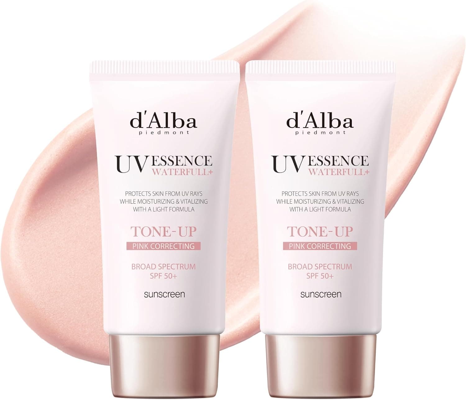 d'alba Piedmont Waterfull Tone-Up Sunscreen Serum (1.69 fl oz x 2), SPF 50+