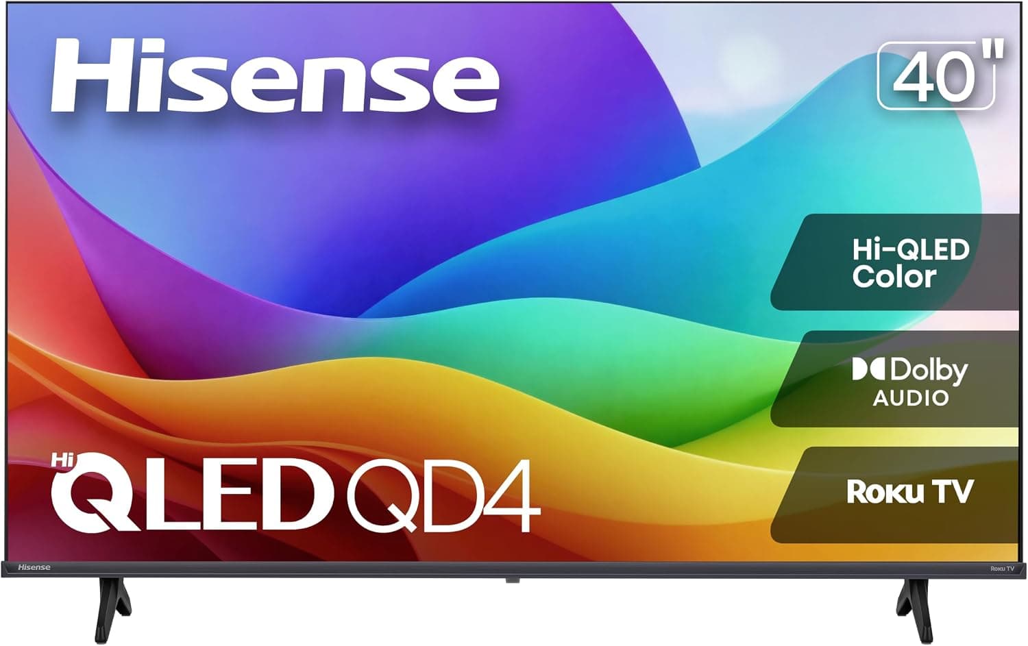 Hisense 40-Inch Class QD4SR Series Hi-QLED FHD Smart Roku TV (40QD4SR, 2026 Model) – Hi-QLED Color, Dolby Audio, Compatible with Alexa, Full Array LED, Slim Bezel Design